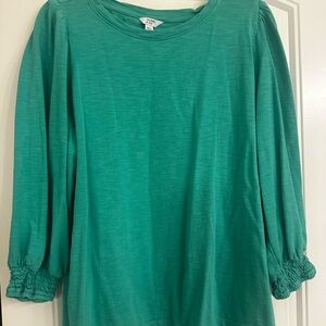 Crown & Ivy Teal Long Sleeve Top